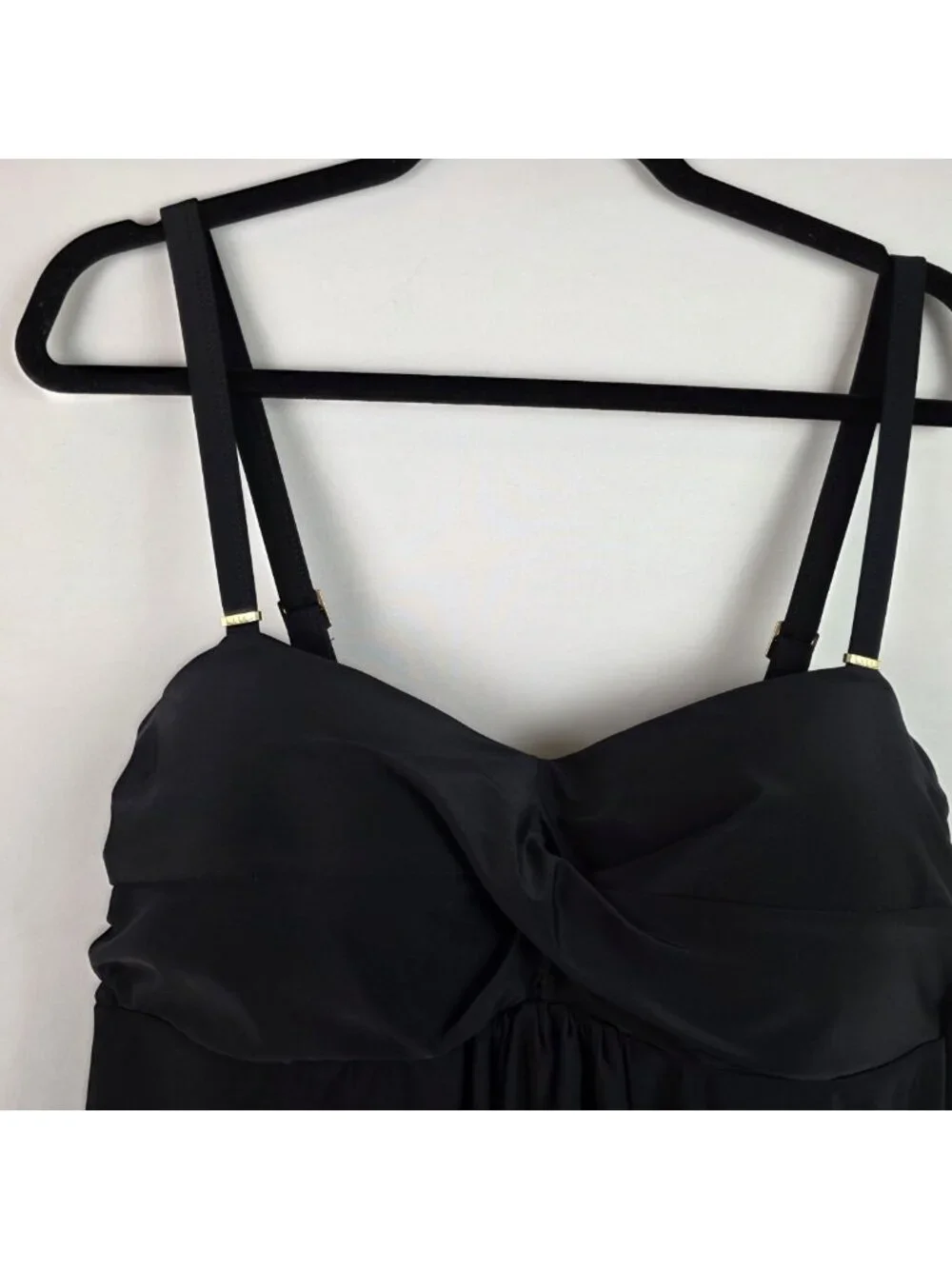 Nicole Miller Women's One Piece Swimsuit Plus Size 3X Black Swim Swimdress